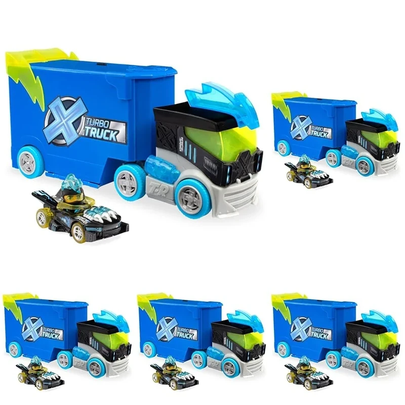 T-Racers Turbo Truck – X-Racer truck with 1 exclusive X-Racer driver and 1 exclusive X-Racer (Pack of 5)