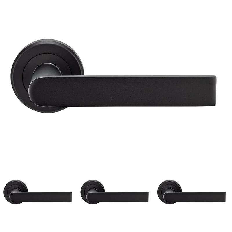 Carlisle Brass Serozzetta Edge Door Handle, Matt Black (Pack of 4)