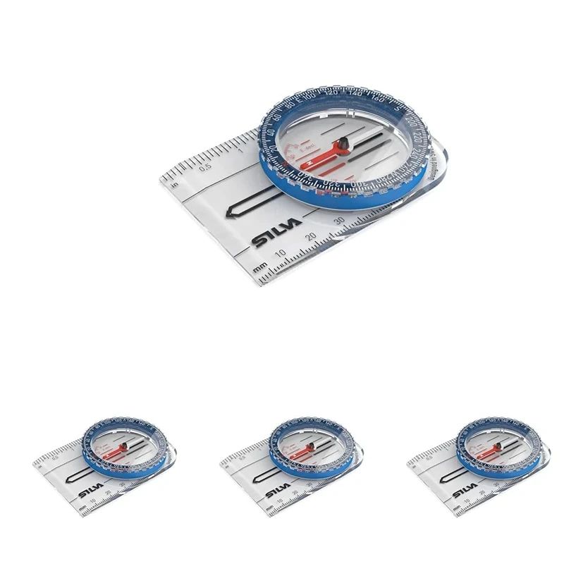 Silva STARTER 1-2-3 brújula (MN), Compass, 37680-9001 (Pack of 4)