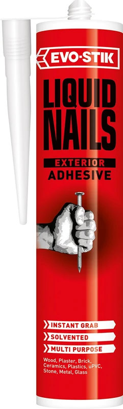 EVO-STIK Liquid Nails Grab Adhesive White - 290ml - Interior & Exterior Use (Pack of 6)