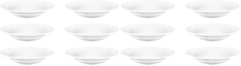 Olympia CC214 Athena Hotelware Rimmed Soup/Pasta Bowl - 210ml 7oz 228mm 9" (Box 6), White (Pack of 2)