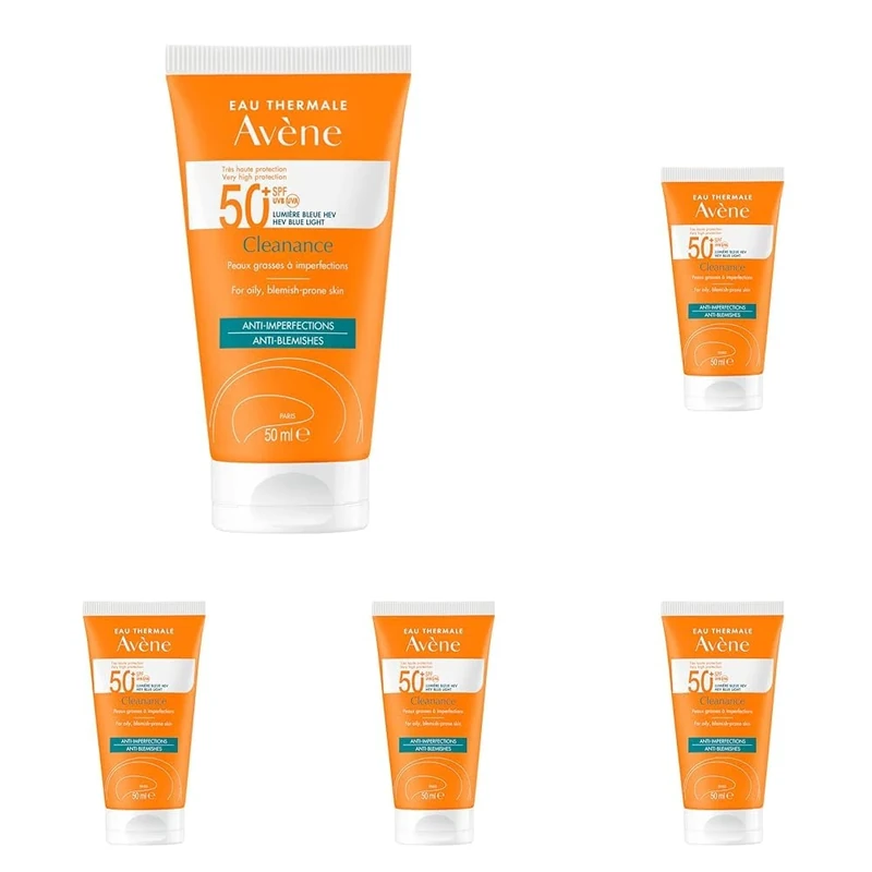 Avène Very High Protection Cleanance SPF50+ Sun Cream for Blemish-prone skin 50ml (Pack of 5)