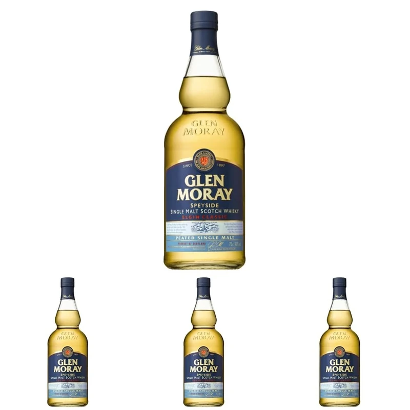 Glen Moray Peated Single Malt Scotch Whisky, 70cl (Pack of 4) - Image 1