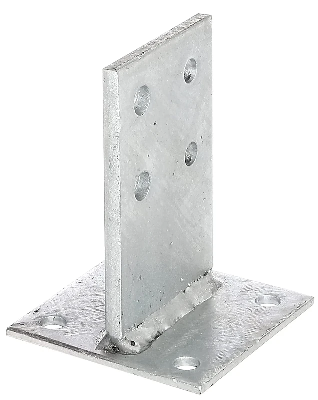 GAH-Alberts 215538 T Post Anchor Hot-Dip Galvanised Support Size: 130 x 80 mm Concrete Tank: 200 mm (Pack of 6)