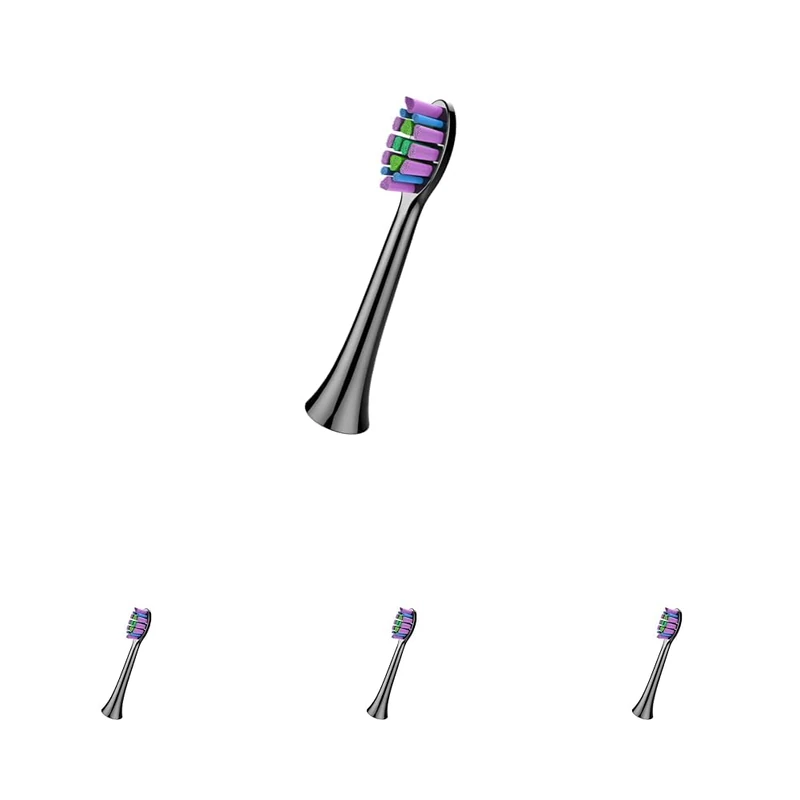 HELICIA Replacement Toothbrush Heads for HELICIA Electric Toothbrush, Pack of 32 Heads Black