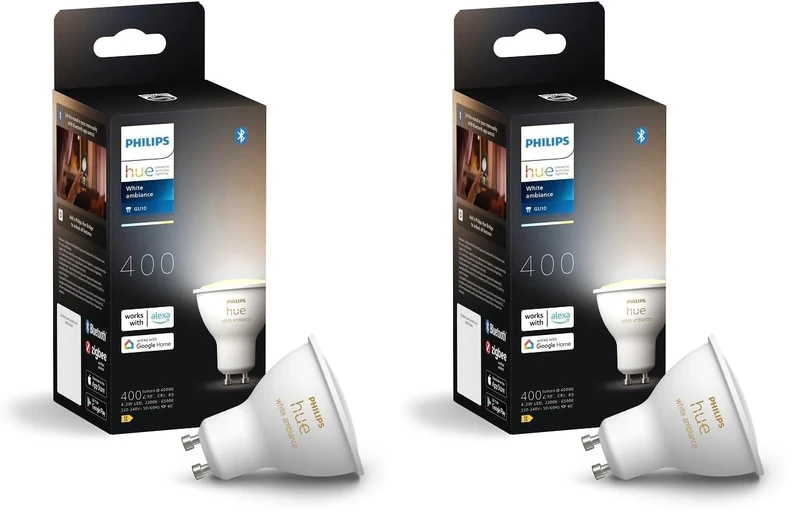 Philips Hue GU10 – Smart Spotlight White Ambiance (Pack of 2)