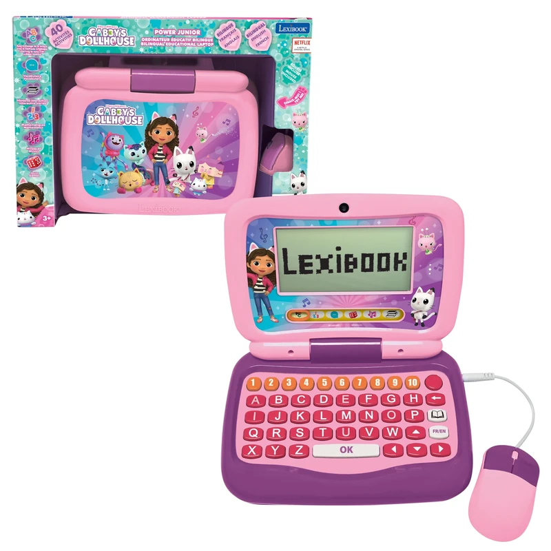 Lexibook, Gabby and the Magic House, Bilingual Educational Laptop FRENCH/ENGLISH, 40 Educational Activities, JC398GDHi1LXB