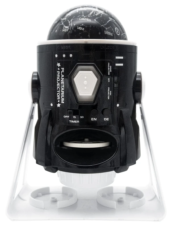 LEXIBOOK Speaking 2-in-1 Constellations and Images Planetarium Projector, 24 images to discover space, 2 constellation domes, STEM, Black/White, NLJ181i3LXB