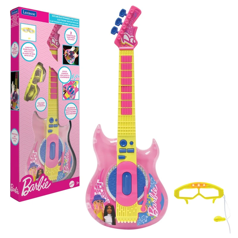 LEXIBOOK, Barbie Electronic Guitar, K260BBLXB