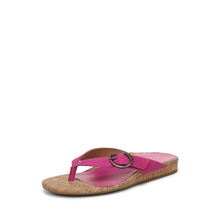 Vionic Women's Grove Flat Sandals, Rose Violet Suede, Medium Fit, UK 3