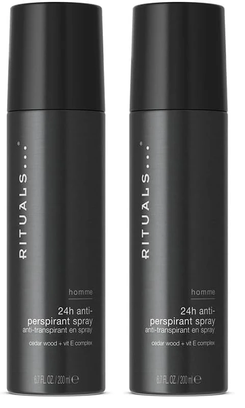 Rituals 1246-63407 Beauty Care Homme 24H Anti-perspirant Spray 200 ml for Men, Ideal for Long-Lasting Everyday Fragrance wear, 200 ml (Pack of 2)