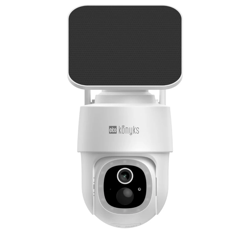 Konyks Camini Air S360 - Outdoor Wireless WiFi Camera IP65 + 3W Solar Panel - Permanent Battery Life