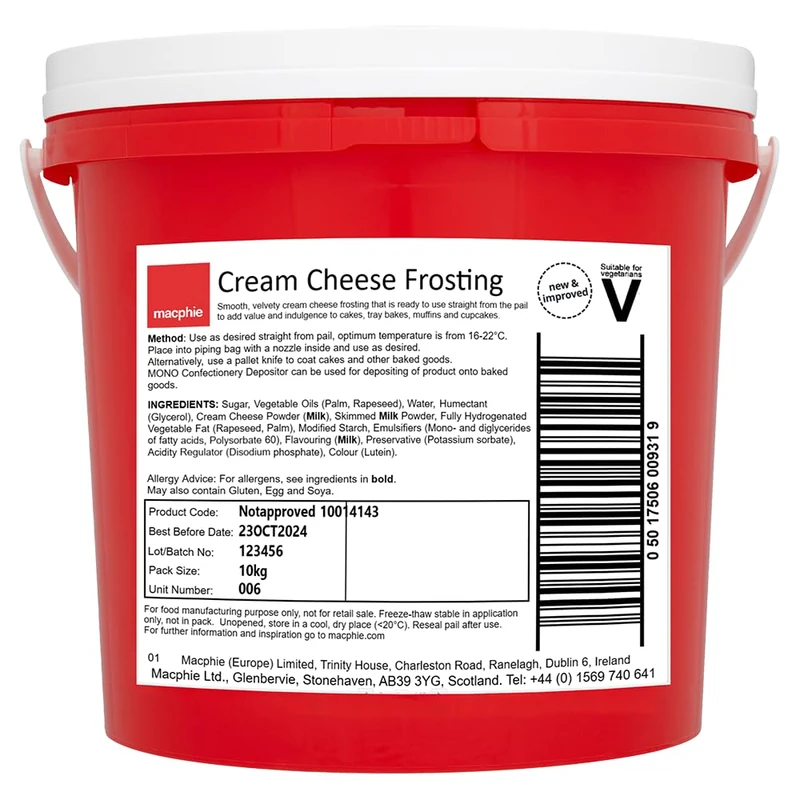 Macphie Cream Cheese Frosting 10kg