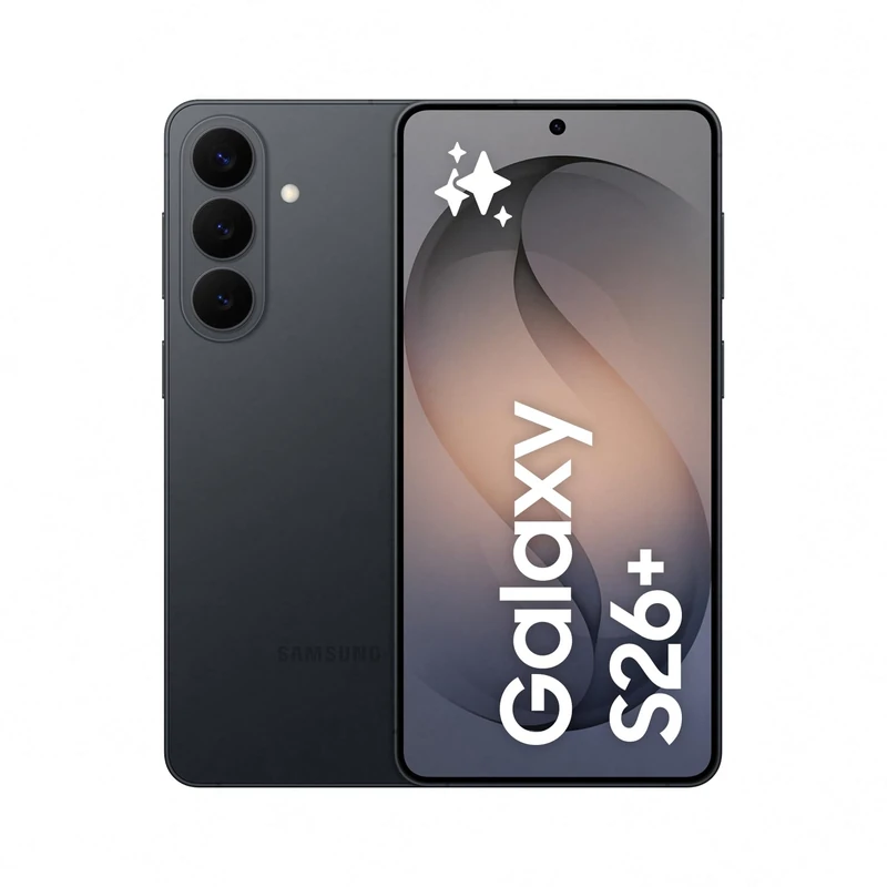 Samsung Galaxy S26+ AI Phone, Customised AP Processor, 50 MP Camera, 12 GB Memory, 256 GB Storage, 4900 mAh Battery, Galaxy AI, Black, 3 Year Extended Warranty (UK Version)