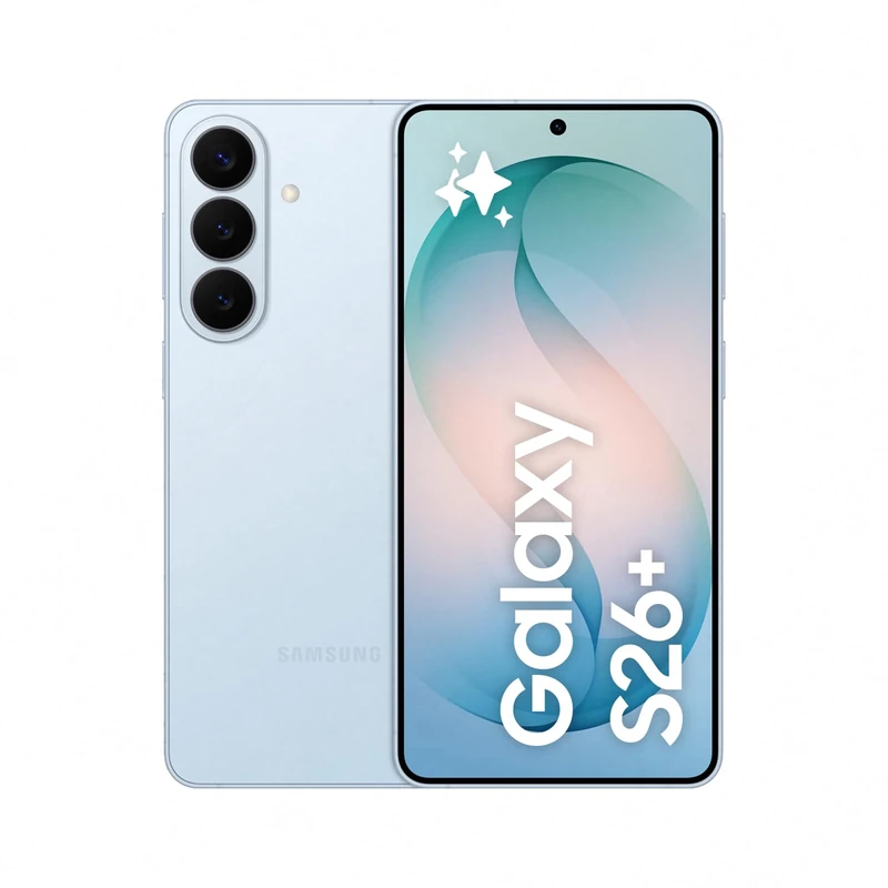 Samsung Galaxy S26+ AI Phone, Customised AP Processor, 50 MP Camera, 12 GB Memory, 256 GB Storage, 4900 mAh Battery, Galaxy AI, Sky Blue, 3 Year Extended Warranty (UK Version)