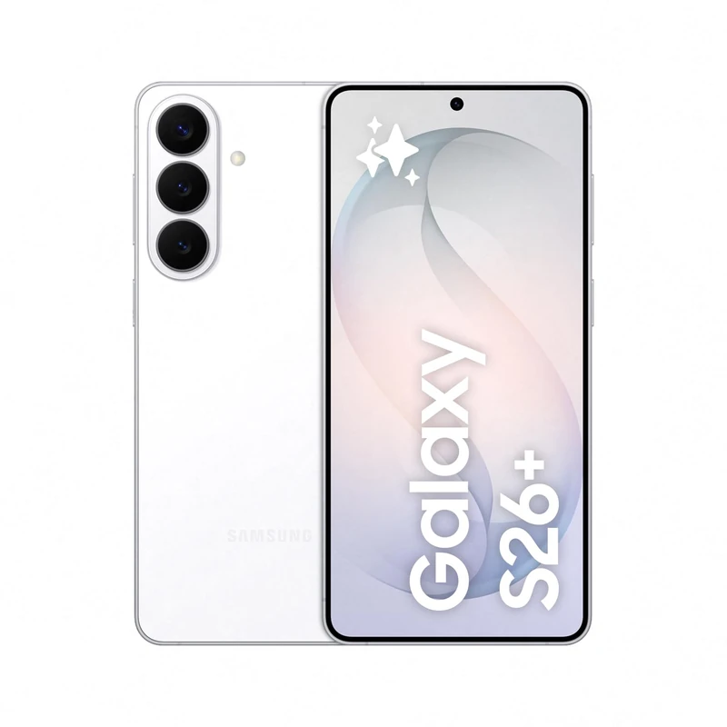 Samsung Galaxy S26+ AI Phone, Customised AP Processor, 50 MP Camera, 12 GB Memory, 512 GB Storage, 4900 mAh Battery, Galaxy AI, White, 3 Year Extended Warranty (UK Version)