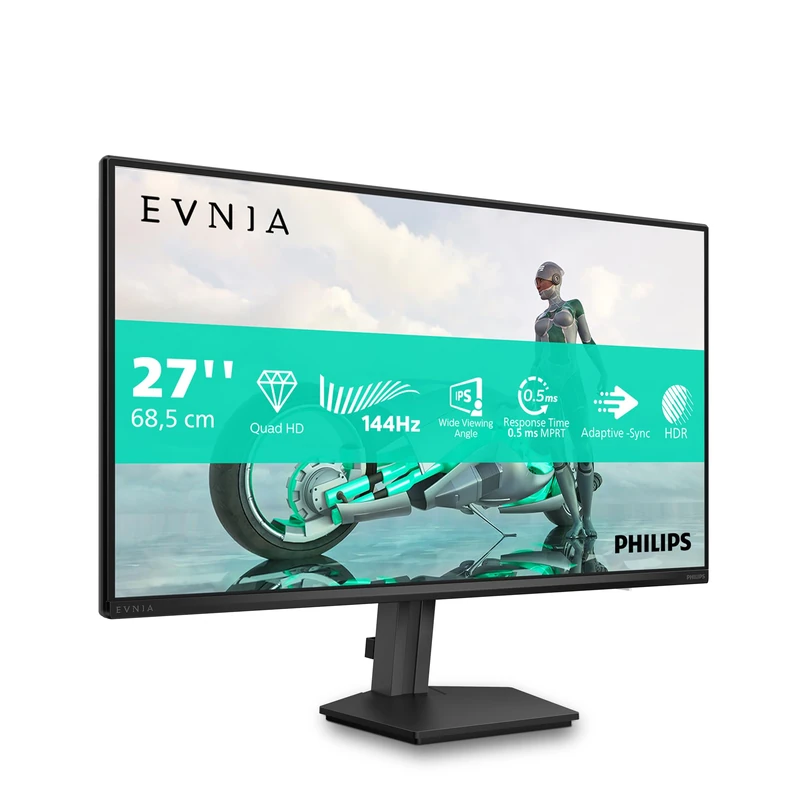 Philips 27M2N3500NF 27 inch WQHD Monitor 144Hz, IPS Panel, Adaptive Sync, HDR10, G-Sync Compatible, (2560x1440 HDMI 1x 2.0 DP 1.4 USB Hub) Dark grey
