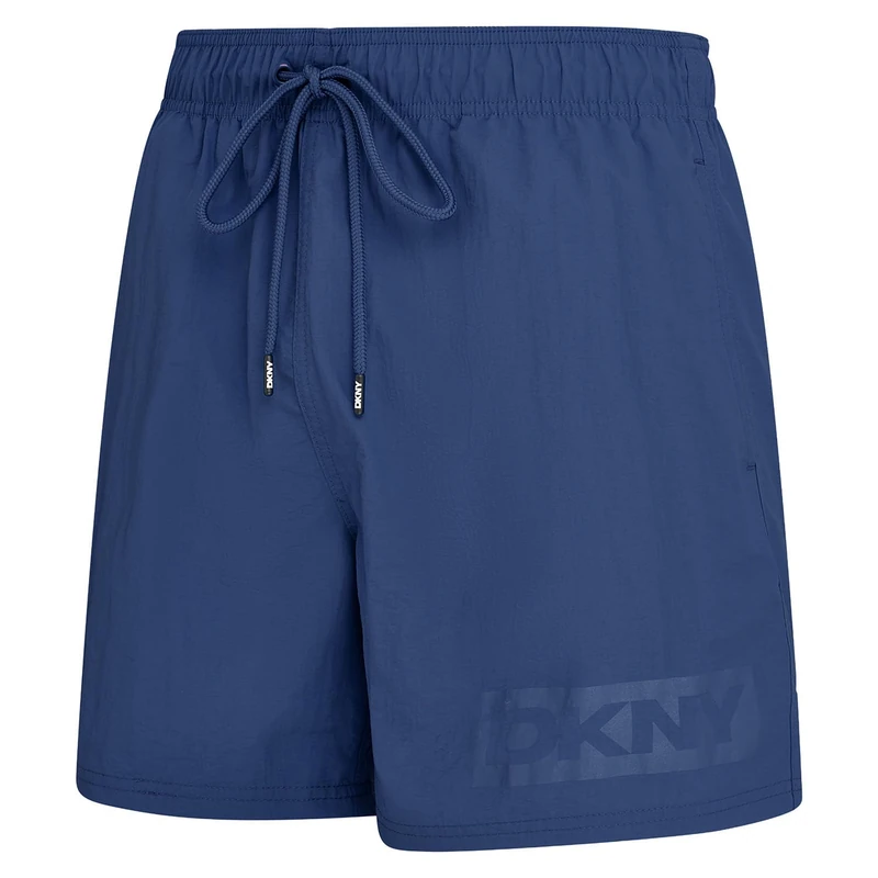DKNY Kos Men's Swim Shorts | Quick-Dry Mens Swimming Shorts with Mesh Lining, Elastic Waist, & Side and Zip Pockets | Modern Mens Swimming Trunks for Pool & Everyday Comfort, Navy