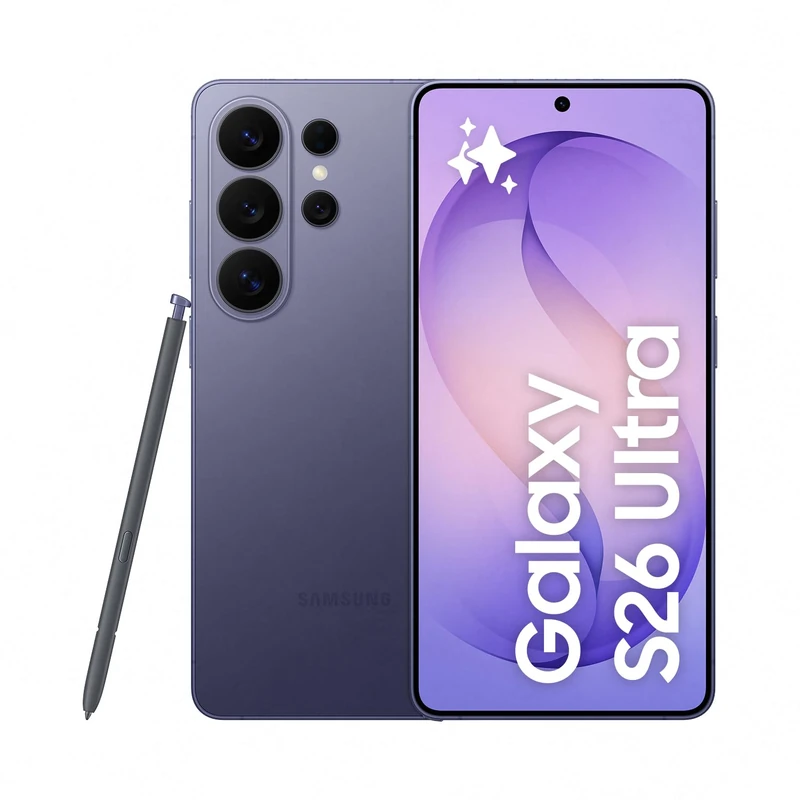 Samsung Galaxy S26 Ultra AI Phone, Privacy Display, Snapdragon AP, 200MP Camera, 12 GB Memory, 256 GB Storage, 5000 mAh Battery, Galaxy AI, Cobalt Violet, 3 Year Extended Warranty (UK Version)