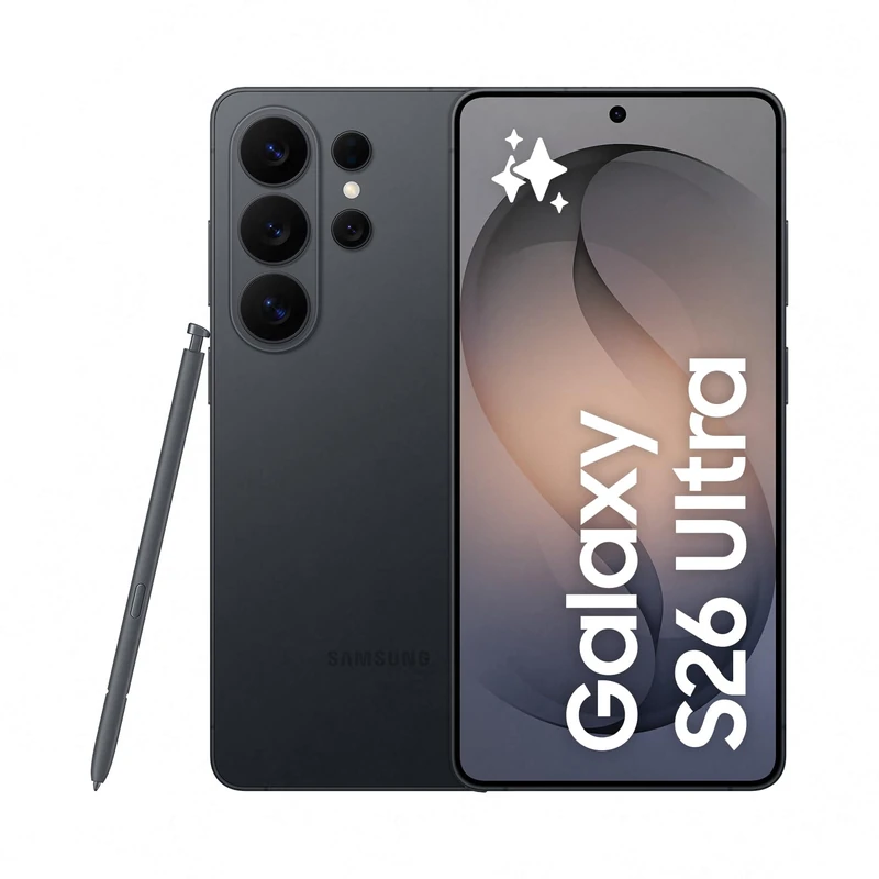 Samsung Galaxy S26 Ultra AI Phone, Privacy Display, Snapdragon AP, 200MP Camera, 12 GB Memory, 512 GB Storage, 5000 mAh Battery, Galaxy AI, Black, 3 Year Extended Warranty (UK Version)