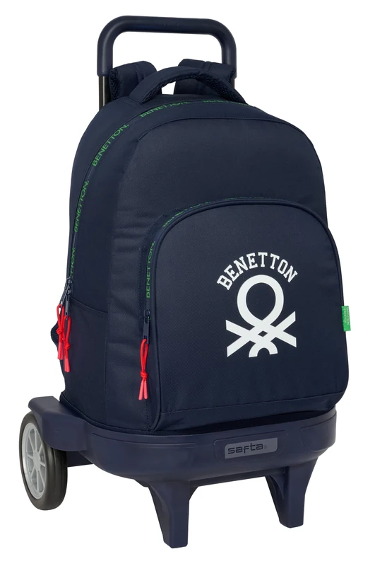 BENETTON TOGETHER – Large Backpack with Wheels, Compact Evolution, Removable, Ideal for Children of Different Ages, Comfortable and Versatile, Quality and Resistance, 33 x 22 x 45 cm