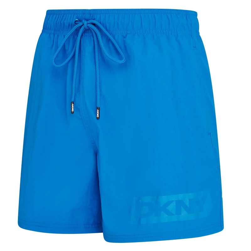 DKNY Kos Men's Swim Shorts | Quick-Dry Mens Swimming Shorts with Mesh Lining, Elastic Waist, & Side and Zip Pockets | Modern Mens Swimming Trunks for Pool & Everyday Comfort, Blue - Image 1