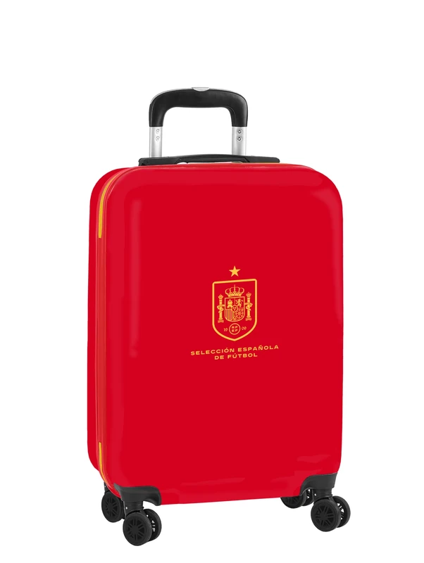 Spanish Football Selection - Cabin Trolley 20 Inches, Suitcase with Wheels, Security Lock, Lightweight Suitcase, 34.5 x 20 x 55 cm