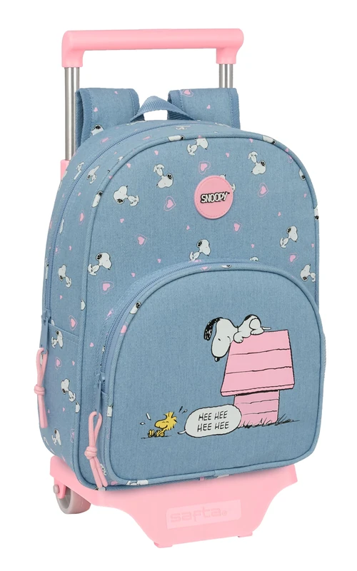 SNOOPY – Children's Backpack with Trolley Safta 705, Ideal for Children of Different Ages, Comfortable and Versatile, Quality and Resistance, 26 x 11 x 34 cm