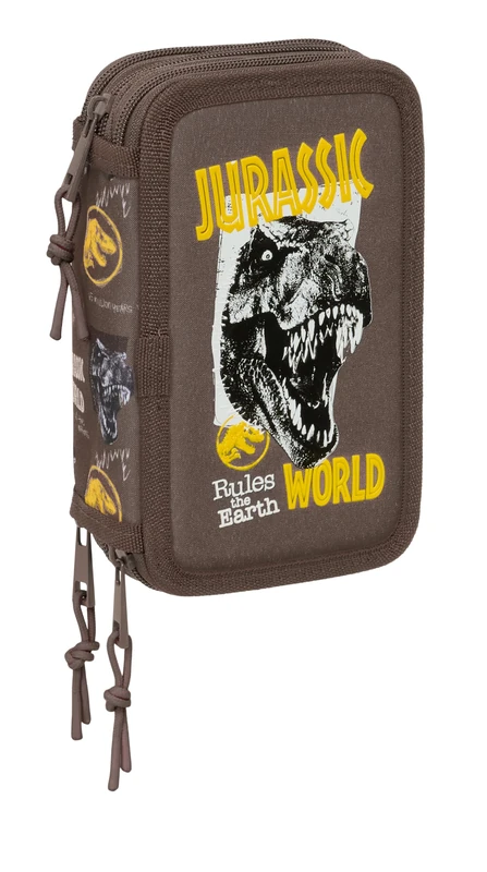JURASSIC WORLD – School Pencil Case with 37 Tools Included, Children's Pencil Case, Child, Ideal for Children from 5 to 14 Years, Comfortable and Versatile, Quality and Resistance, 12.5 x 5.5 x 19.5