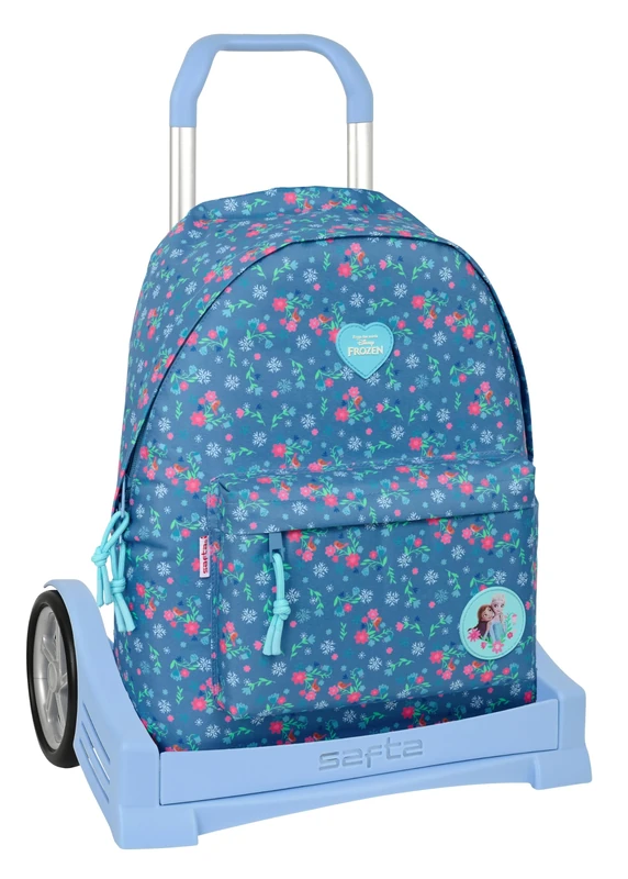 Frozen – School Backpack 775, Ergonomic Back, with Safta Evolution Trolley, Ideal for Children of Different Ages, Comfortable and Versatile, Quality and Resistance, 31 x 13 x 43 cm