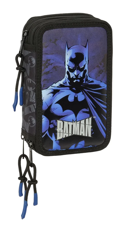 BATMAN – School Pencil Case with 37 Tools Included, Children's Pencil Case, Child, Ideal for Children from 5 to 14 Years, Comfortable and Versatile, Quality and Resistance, 12.5 x 5.5 x 19.5 cm