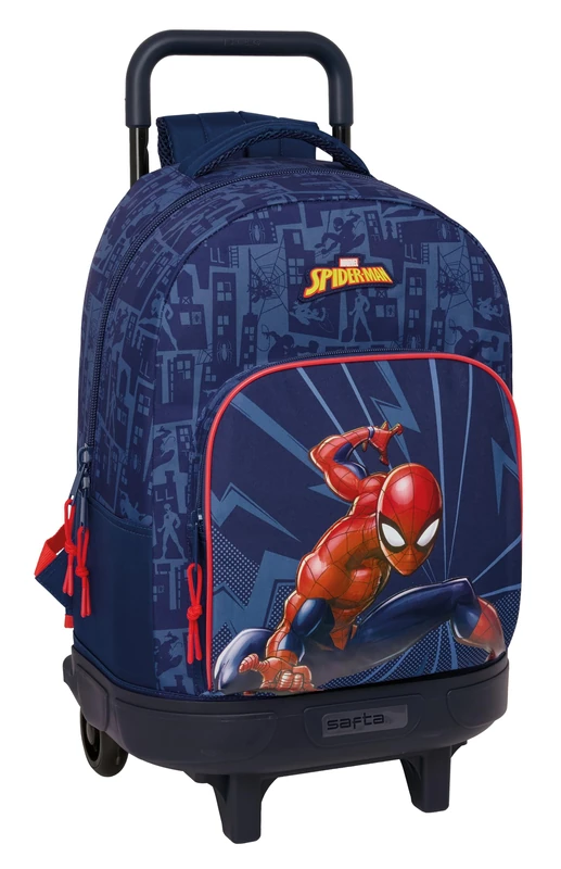 Spiderman – Large Backpack with Wheels, Compact, Removable, Ideal for Children of Different Ages, Comfortable and Versatile, Quality and Resistance, 33 x 22 x 45 cm