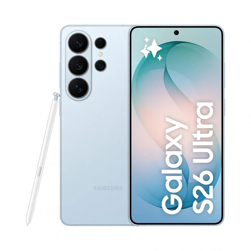 Samsung Galaxy S26 Ultra AI Phone, Privacy Display, Snapdragon AP, 200MP Camera, 12 GB Memory, 256 GB Storage, 5000 mAh Battery, Galaxy AI, Sky Blue, 3 Year Extended Warranty (UK Version)