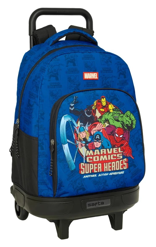 AVENGERS – Large Backpack with Wheels, Compact, Removable, Ideal for Children of Different Ages, Comfortable and Versatile, Quality and Resistance, 33 x 22 x 45 cm