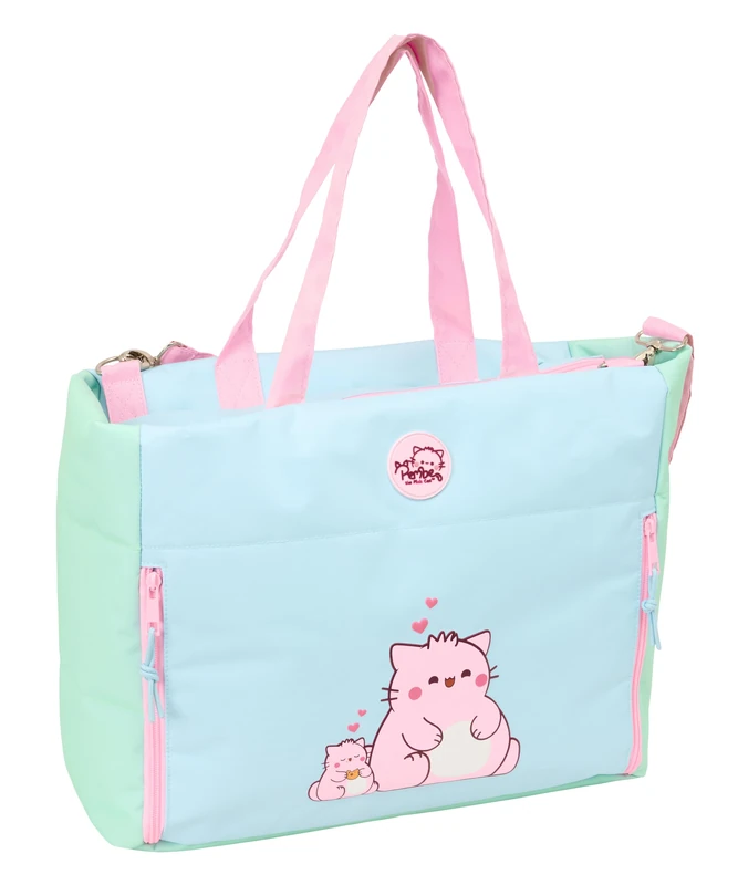 PEMBE THE PINK CAT - Laptop Bag 14.1'' with Pocket, Backpack, Ideal for Children of Different Ages, Comfortable and Versatile, Quality and Resistance, 54x17x31cm