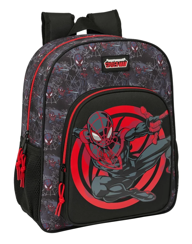 MILES MORALES – Children's School Backpack, Adaptable to Trolley, Ideal for School Ages, Comfortable and Versatile, Quality and Resistance, 32 x 12 x 38 cm