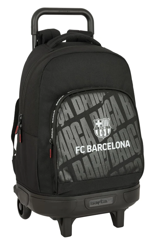 F.C. Barcelona – Large Backpack with Wheels, Compact, Removable, Ideal for Children of Different Ages, Comfortable and Versatile, Quality and Resistance, 33 x 22 x 45 cm