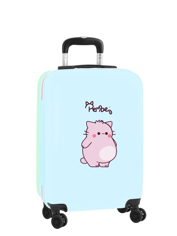 PEMBE The Pink CAT – Cabin Trolley 20 Inches, Suitcase with Wheels, Security Lock, Lightweight Suitcase, 34.5 x 20 x 55 cm