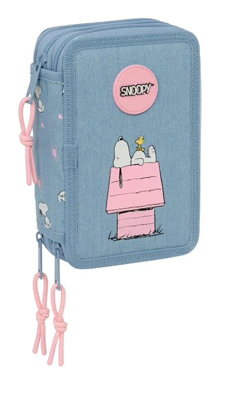 SNOOPY – School Pencil Case with 37 Tools Included, Children's Pencil Case, Child, Ideal for Children from 5 to 14 Years, Comfortable and Versatile, Quality and Resistance, 12.5 x 5.5 x 19.5 cm