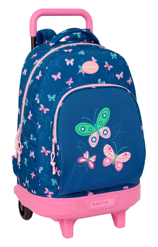 BLACKFIT8 Butterfly – Large Backpack with Wheels, Compact, Removable, Ideal for Children of Different Ages, Comfortable and Versatile, Quality and Resistance, 33 x 22 x 45 cm - Image 1