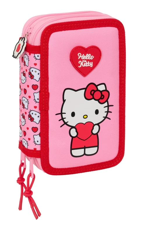 HELLO KITTY – School Pencil Case with 37 Tools Included, Children's Pencil Case, Child, Ideal for Children from 5 to 14 Years, Comfortable and Versatile, Quality and Resistance, 12.5 x 5.5 x 19.5 cm