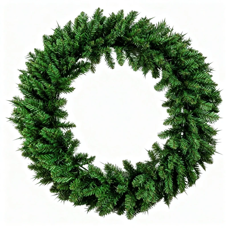 70cm Large Christmas Wreath for Front Door – Bushy Green Artificial Pine Indoor Outdoor Christmas Decorations, 260 Tips Holiday Wall Doorway Window Fireplace Garland Xmas Home Decor