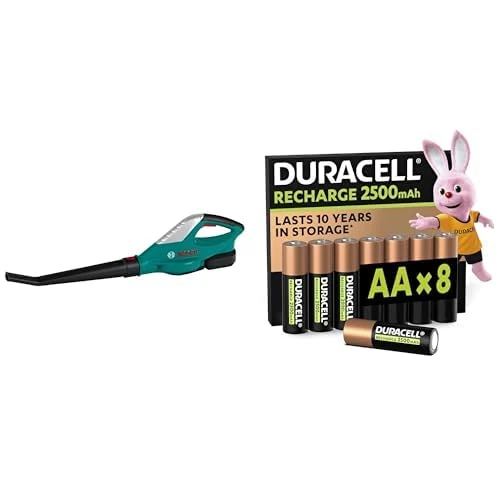 Theo Klein Bosch Leaf Blower and Duracell AA Rechargeable 8 Pack