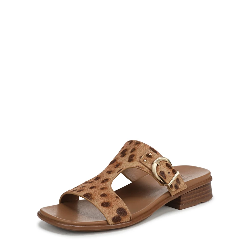 Naturalizer Women's Beach Flat Sandals, Leopard Print, Wide Fit, UK 6