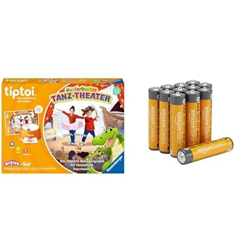 Ravensburger tiptoi Active Dance Theatre [DE], & Amazon Basics AAA Alkaline 12 pack, 10yr shelf