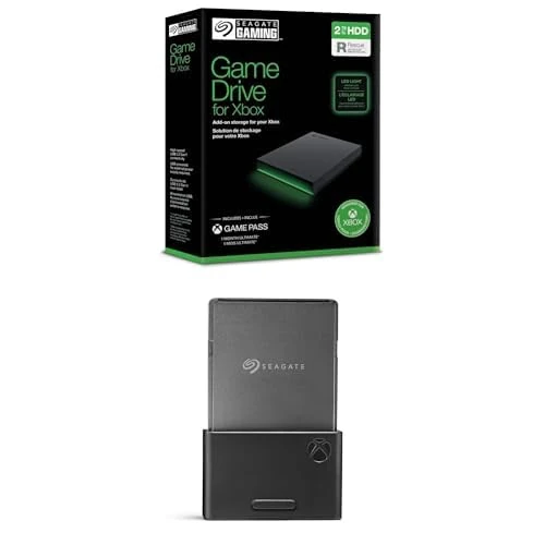 Seagate Xbox Series Game Drive Bundle – 2TB HDD + 1TB SSD | Officially Licensed Storage Expansion incl. Data Rescue Service