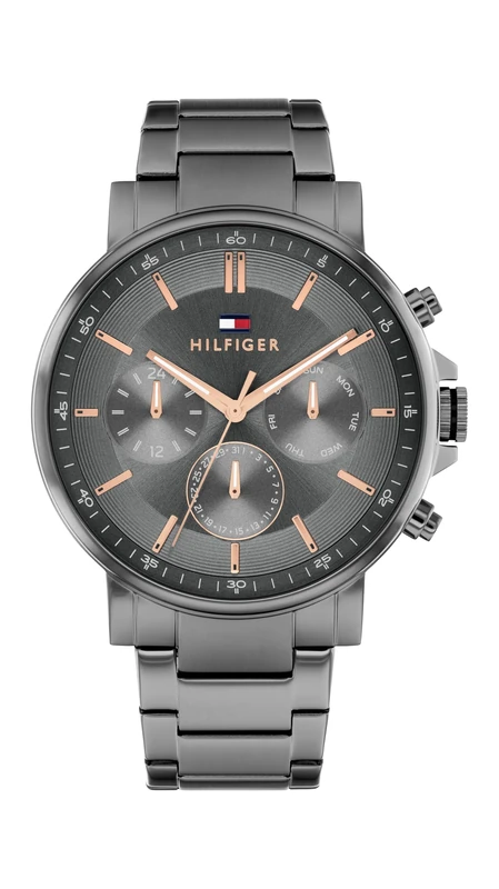 Tommy Hilfiger Analogue Multifunction Quartz Watch for Men with Grey Stainless Steel Bracelet - 1710711