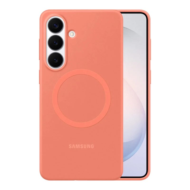 Samsung Galaxy S26+ Silicone Magnet Case, Coral Red