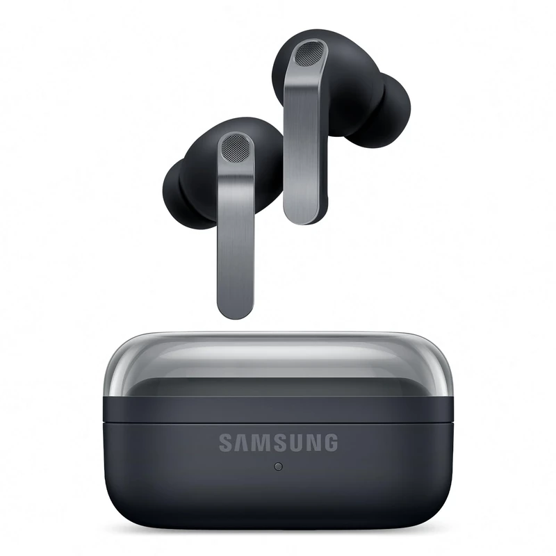 Samsung Galaxy Buds4 Pro, Wireless Bluetooth Earbuds, Real Metal Blade, Full-Spectrum Hi-Fi Sound, 2-Way Speaker & Dual Amp, 360 Audio, ANC, Black, 2 Year Extended Warranty (UK Version)