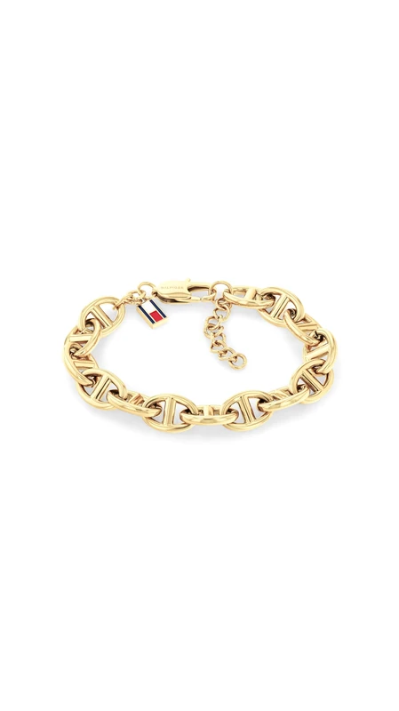 Tommy Hilfiger Jewelry Women's Chain Bracelet In Stainless Steel with Yellow Gold Plating - 2781018